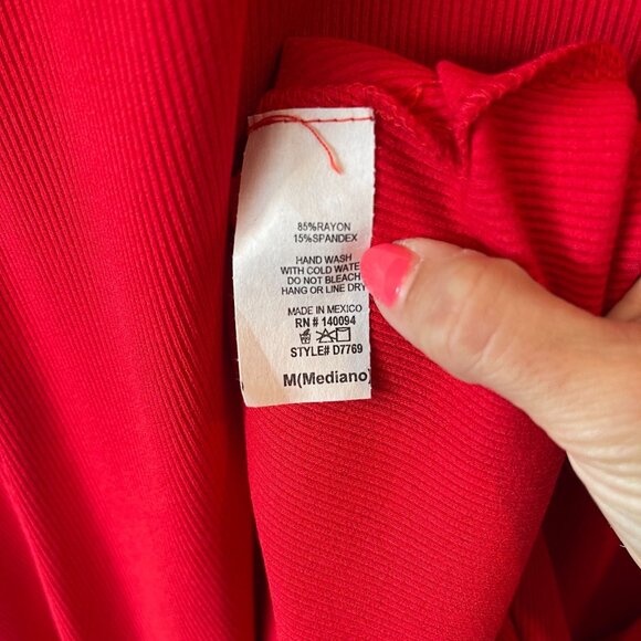 See You Monday Red Short Sleeve Maxi Dress With Side Slit Size M - Picture 7 of 10